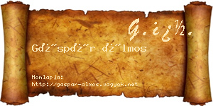 Gáspár Álmos névjegykártya